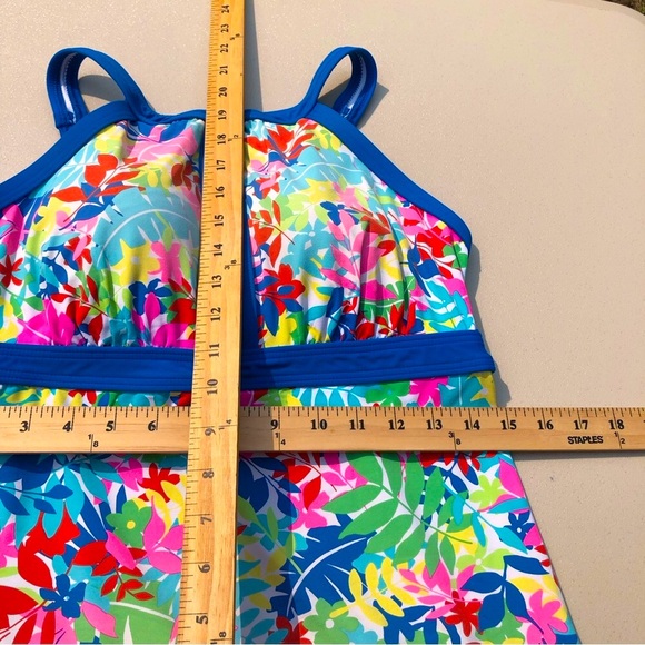 Anne Cole Women’s Swimsuit Bathing Suit Tankini Top Bright Tropical L 12 - Picture 7 of 9